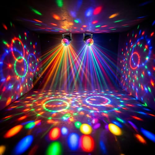 LED Disco Ball Light Sound Control Party Light 2 Pack with Remote - Disco Effect