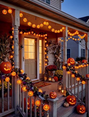 12FT Halloween Pumpkin Lantern String Lights - 20 LED Jack o Lantern Lights - Variation of THIS listing