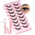 Ahrikiss Clammy Manga Wet Look False Eyelashes Kit with Glue & Tweezers