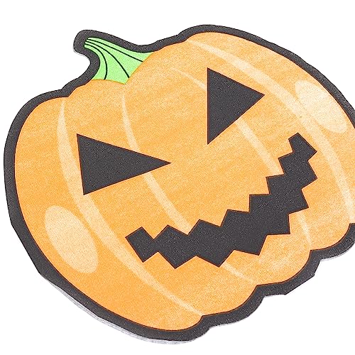 Pumpkin Halloween Party Napkins - 50 Pack Disposable Paper Party Favors