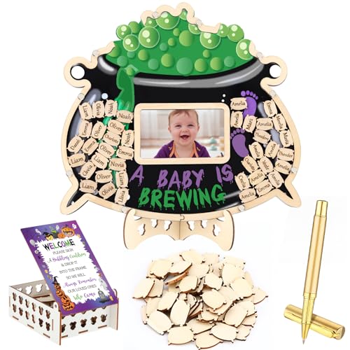 Halloween Baby Shower Guest Book Set - Baby is Brewing Theme, 63 Pcs