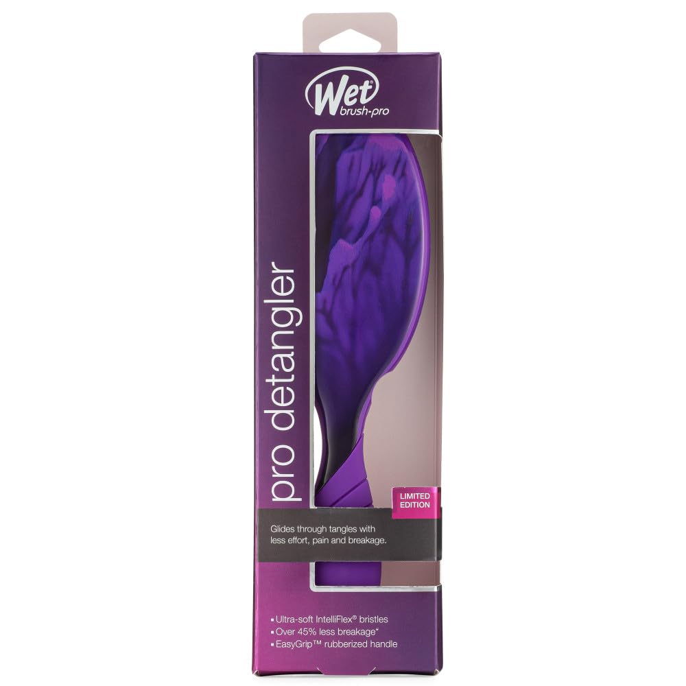 Wet Brush-Pro EasyGrip Detangler Hair Brush - Limited Edition Rare Botanic, Purple/Multi, 1 Count