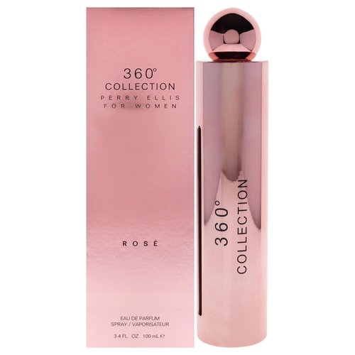 Perry Ellis 360 Collection Rose Eau de Parfum Spray - 3.4 Ounce | Elegant Floral Fragrance for Women