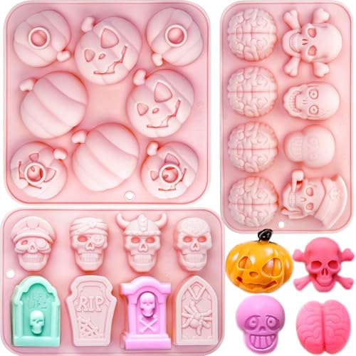 Halloween Silicone Mold Set for Baking Candy and Soap - 3 Pack