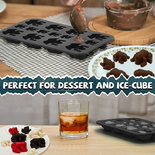Domensi Black 12 Cavity Silicone Frog Chocolate Mold Candy Ice Tray - Cute Design
