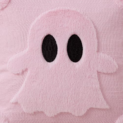 Halloween Pillow Covers 18x18 Set of 2 Pink Ghost Decor for Home & Party