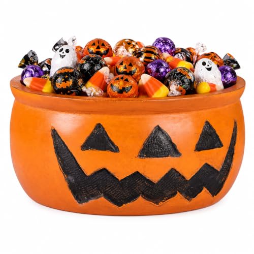 Halloween Candy Bowl Trick or Treat Decorative Spooky Dish 9.25 Inch