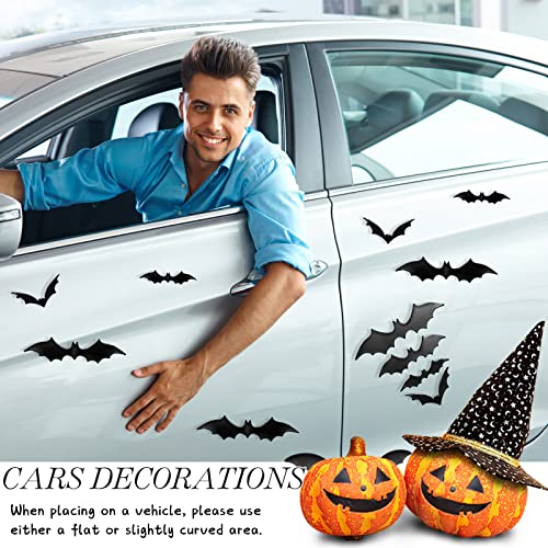 Halloween Bat Magnets Set - 15 Black 3D Refrigerator & Decor Magnets - Multiple Sizes