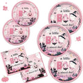 Baby Shower Decorations Set - Little Boo Girl Plates & Napkins for Halloween Party