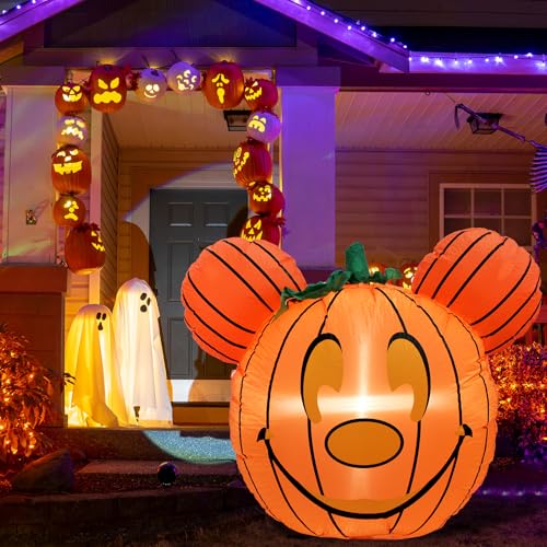 Gumwaqu Halloween Inflatable Pumpkin Yard Decoration - Mouse Theme, 39.5 Inch, Gift Box Included