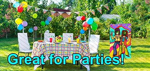 Hippie Hole in Face Banner - 36x42 Inch Photo Prop & Party Backdrop