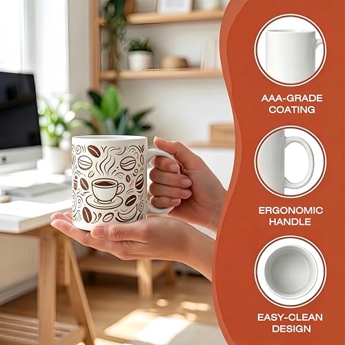 15 oz Ceramic Sublimation Mug - Blank White Coffee Cup for Custom Printing