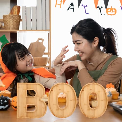 Halloween Charcuterie Boards Set of 3 - Wooden Snack Trays for Party Food