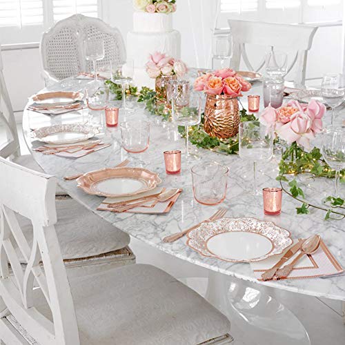 Rose Gold Votive Candle Holders Set of 12 Mercury Glass Decor