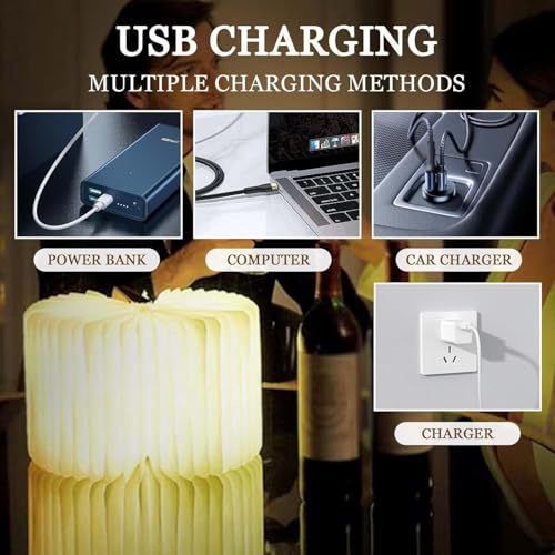 Wooden Book Lamp with 5-Color Lighting - Folding Book Light for Book Lovers Gifts