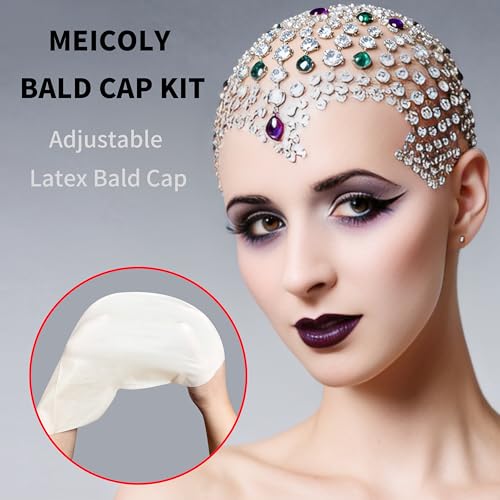 Bald Cap Kit for SFX Makeup, Halloween, Cosplay & Performance – All-in-One Costume Set