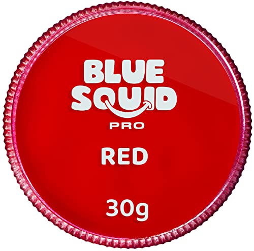 Blue Squid Red Water-Based Face & Body Paint - 30g for Costume & Halloween - Classic Red