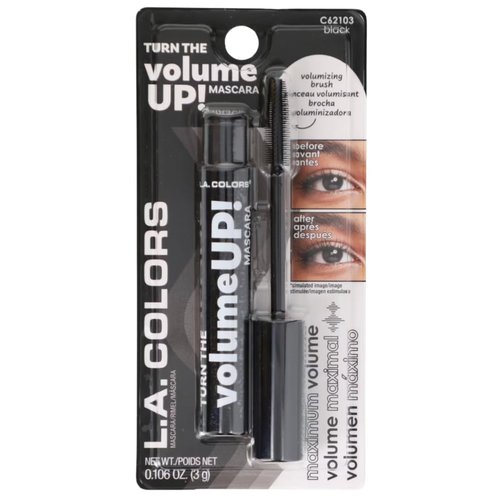 L.A. Colors VolumeUP! Mascara - Volumizing Brush for Bold Lashes | C62103 Black