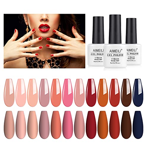 Vegan Hema-Free Gel Nail Polish Set - Fall Neutral Colors KIT4