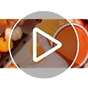 Halloween Pumpkin Candy Dish Set - Ceramic 7 Inch Pumpkin Plates with Pumpkin Figurines - Variation: Pumpkin