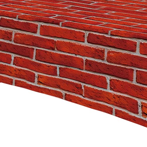 Red Brick Tablecloth Decorations 3-Pack - Party Table Cover & Backdrop