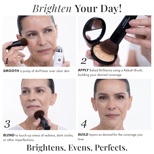 Jerome Alexander Baked Brilliance Powder Foundation - Medium, Flawless Finish & Brightening