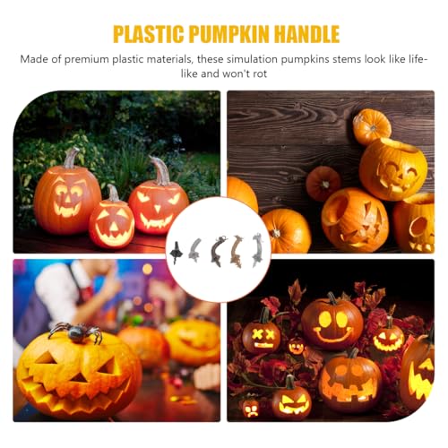 Artificial Pumpkin Stems for Crafts and Halloween Decor - 50 Pieces