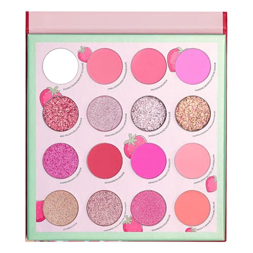 Donut Collection Eyeshadow Palette - Strawberries & Cream - 16 Colors