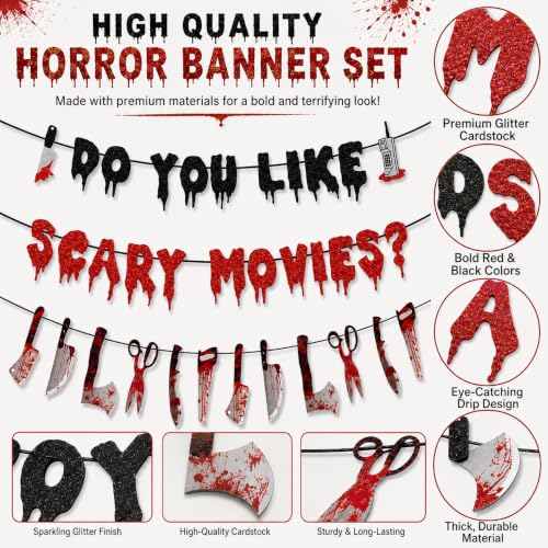 Halloween Scream Theme Banner - Spooky Horror Party Wall Decor