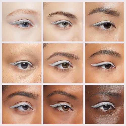 White Gel Eyeliner Waterproof Cream Eyeliner Gel Pot - 04 White with 2 Brushes