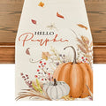 Fall Orange Table Runner 13x72 Inch Polyester Home Decor Party Accessory