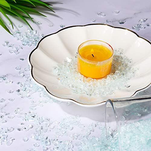 Crushed Glass for Crafts & Vase Fillers - 10 Pound Transparent Decorative Mirror Pieces