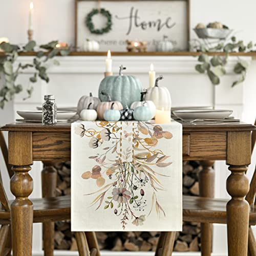 Brown 13x120 Inch Fall Table Runner Polyester Home Decor Party Tablecloth