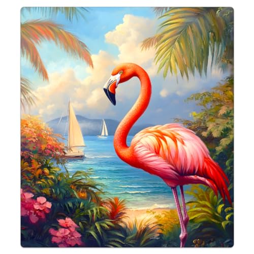 Summer Flamingo Dishwasher Magnet Cover - Kitchen Decor for Most Dishwashers - B Variation