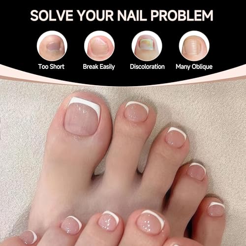 UNA GELLA Squoval Toe Nail Tips Full Cover Set 216Pcs - Double Matte Finish