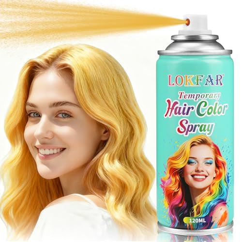 Blonde Temporary Hair Color Spray for Women & Men - Washable, Vibrant, 4.06 oz - Variation of Blonde
