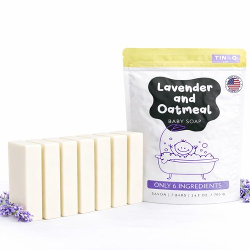 Natural Baby Soap Bar by [Brand Name] - Gentle Lavender Soap for Sensitive Skin | Vegan & Organic | 7 Bars