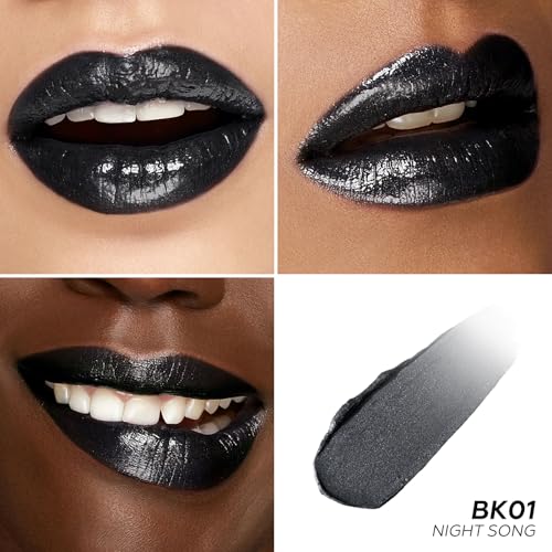 Moisturizing Glitter Finish Lipstick - Night Song BK01 by FOCALLURE