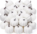 36 Pack Artificial Foam Pumpkins for Fall Decor - Realistic Rustic Autumn Display