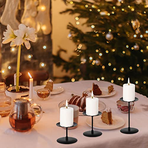 Black Candelabra Candle Holders Set - 2 Sets of 3 Sizes Modern Iron Halloween Decor - Variation of THIS listing