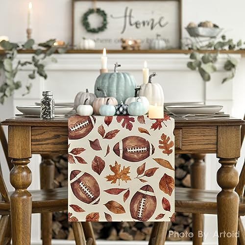 Brown 13 x 72 Inch Fall Table Runner - High-Quality Polyester Home Decor