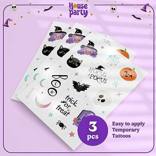 Halloween Temporary Tattoos for Kids - 84PCS Spooky Stickers & Decorations