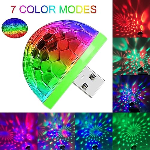 10 pcs USB Mini Disco Ball Party Lights RGB Sound Control LED Stage Lamps