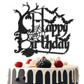 Halloween Birthday Cake Topper Bat Design Glitter Party Decoration