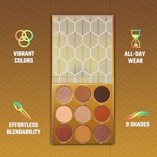 Juvia's Place The Warrior Eyeshadow Palette - Neutral 9 Shades Pigmented Eye Makeup