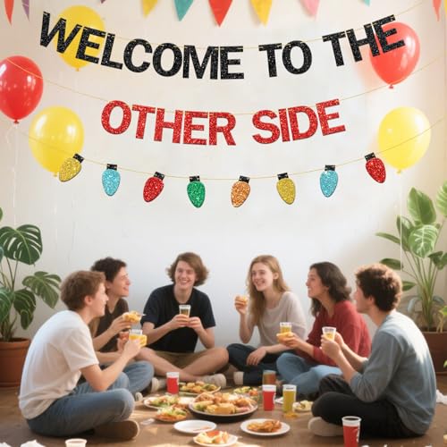 Halloween Mysterious Welcome to the Other Side Banner Gothic Party Decor