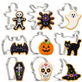 Halloween Cookie Cutters Set 9 Pcs Stainless Steel Baking Molds for Cookies & Fruit