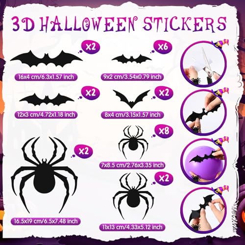 Halloween Balloon Column Kit with Bat and Spider Variations - Party Decorations