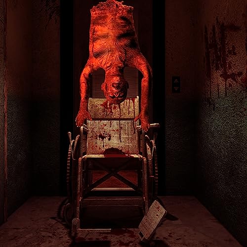 Halloween Bloody Half Body Hanging Prop with Bag - Creepy 29 Inch Decoration
