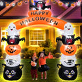 8FT Halloween Arch Inflatable with LED Lights - Ghost Cat Variation